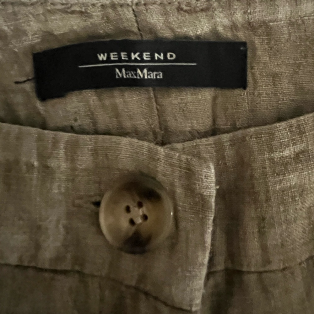 Max Mara Weekend Linen Wide Leg Pants